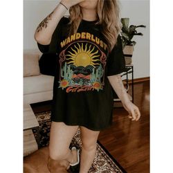 wanderlust shirt vintage western desert adventure time shirt get lost boho hippie clothes psychedelic travel lover gift