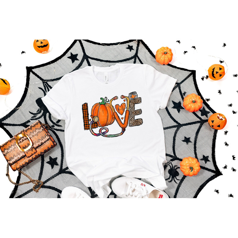 Nurse Love Shirt, Pumpkin Shirts, Funny Shirts, Shirt for Women, Pumpkin Lover, Fall Shirt, Halloween Tees, Boho Halloween Shirt.jpg