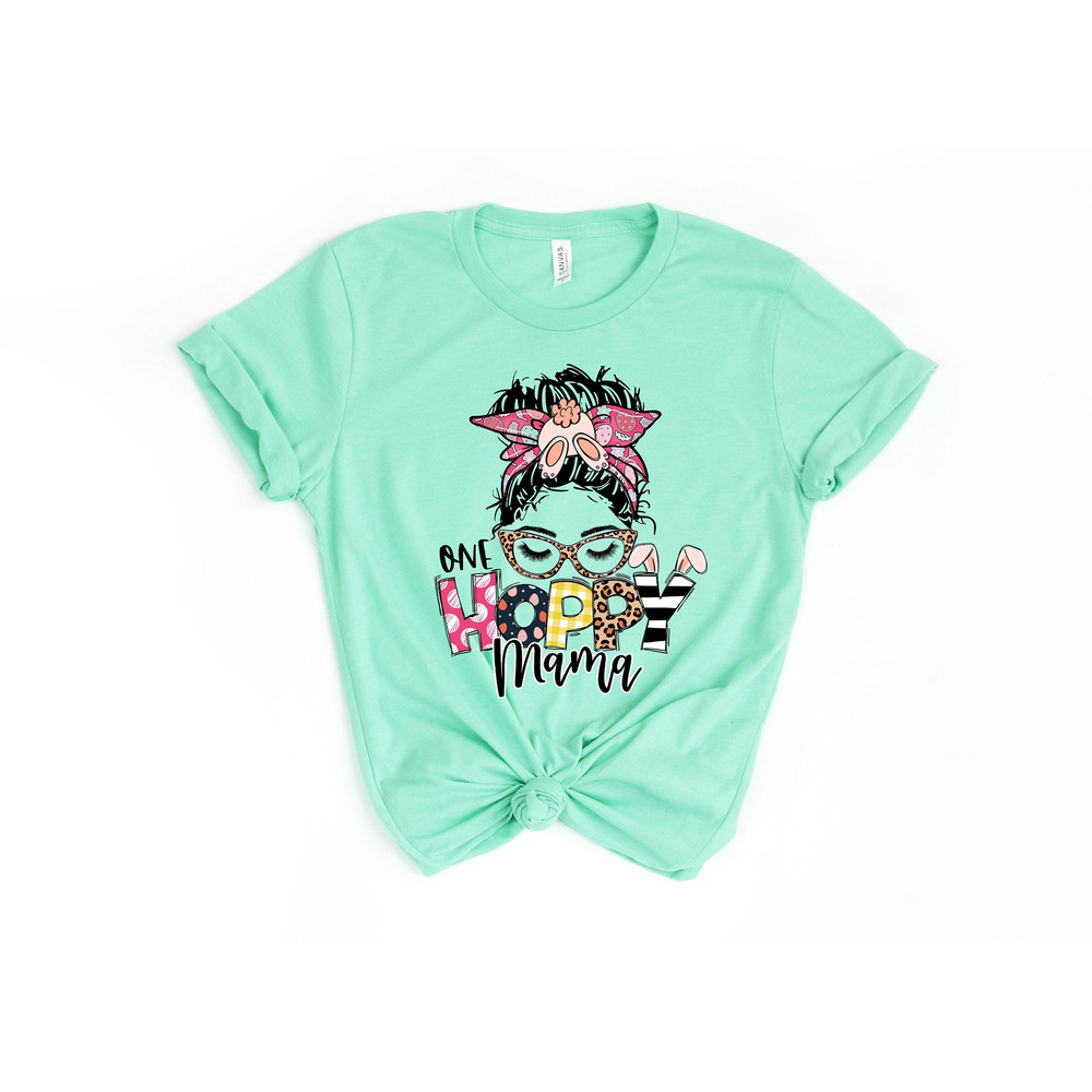 One Hoppy Mama Shirt, Mama Bunny Shirt, Mama Easter T-Shirt, Happy Easter, Easter Mama Shirt, Easter shirts for Mom.jpg