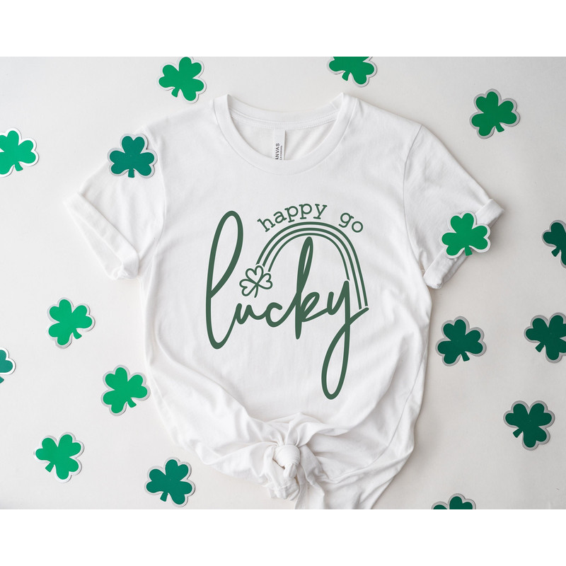 St Patricks Day Shirt,Happy Go Lucky Rainbow,Shamrock Shirt, St. Patty's Shirt,Irish Shirt,Shenanigans Drinking Shirt,Family Matching Shirt 1.jpg