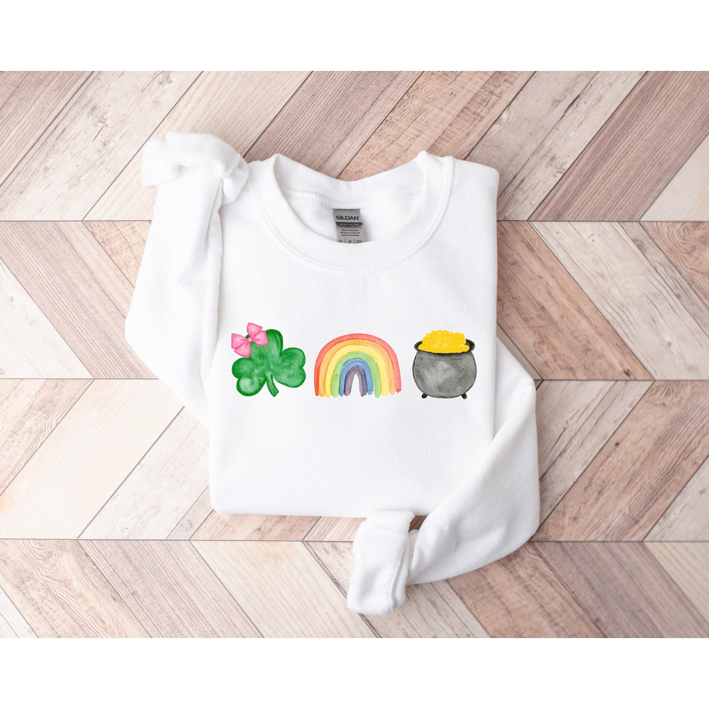 St Patricks Day Sweatshirt,Cute Crewneck St Pattys Shirt,Shamrock Lucky Rainbow Tshirt, Irish Sweatshirt,Gift For St Patricks.jpg