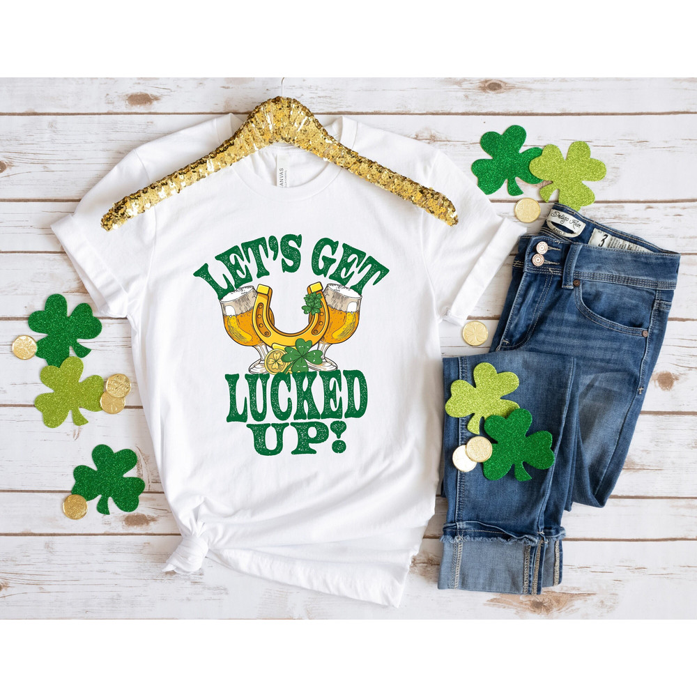 St. Patrick's lets get lucked up Shirt,St. Patricks Day Shirt,Patrick's Day Funny Shirt,Four Leaf Clover,Shamrock Shirts,Irish Tshirt.jpg