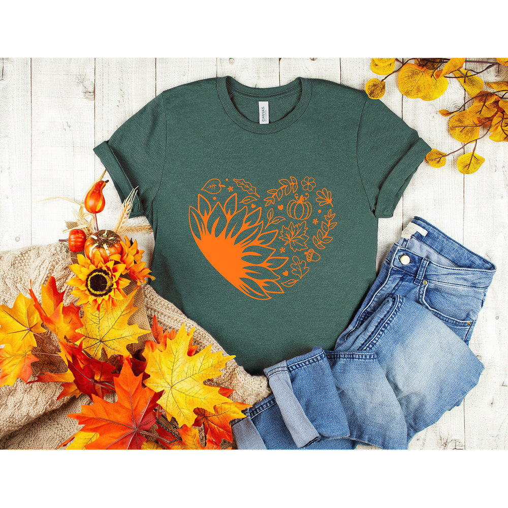 Sunflower Thanksgiving Shirt,Gift For Thanksgiving,Pumpkin Love Thanksgiving Tee,Funny Thanksgiving Shirt,Thanksgiving 2021,Thanksgiving Tee.jpg