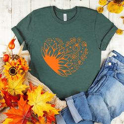 sunflower thanksgiving shirt,gift for thanksgiving,pumpkin love thanksgiving tee,funny thanksgiving shirt,thanksgiving 2