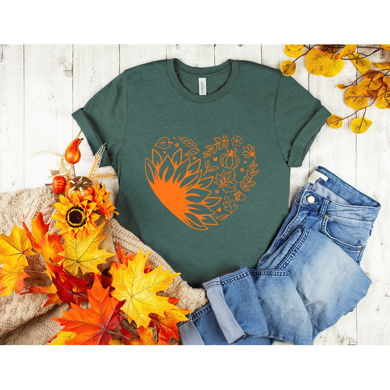 Sunflower Thanksgiving Shirt,Gift For Thanksgiving,Pumpkin Love Thanksgiving Tee,Funny Thanksgiving Shirt,Thanksgiving 2021,Thanksgiving Tee.jpg