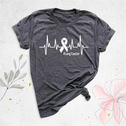 lung cancer awareness month shirt, fighter lung cancer shirt, heartbeat lung cancer support squad shirt, white ribbon te