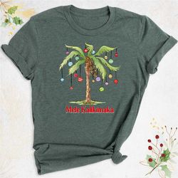 tropical christmas hawaiian shirts, christmas palm tree shirt, mele kalikimaka christmas shirt, hawaii christmas vacatio