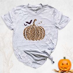 leopard pumpkin shirt, women fall pumpkin shirt, thanksgiving shirt, pumpkin season shirt, pumpkin harvest tee, thanksgi