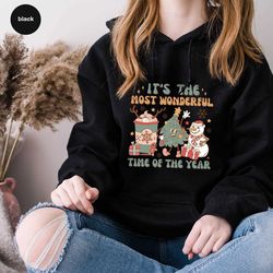 merry christmas youth sweatshirt, hot chocolate hoodies, christmas gift, holiday long sleeve tshirt, christmas party shi