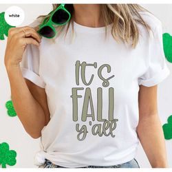 fall t-shirt, fall gifts, autumn crewneck sweatshirt, thanksgiving shirts, its fall yall t-shirt, gifts for her, thankfu