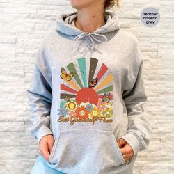 sunshine hoodies and sweaters, fall clothing, retro crewneck sweatshirt, butterfly long sleeve tshirt, vintage t shirt,