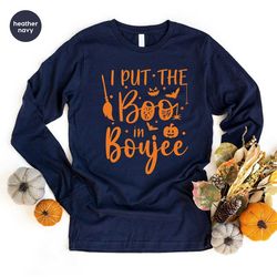 halloween crewneck sweatshirt, gifts for her, ghost long sleeve shirt, fall hoodies and sweaters, halloween party clothi