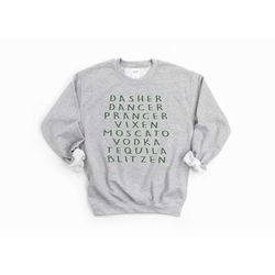 reindeer names shirts,holiday party shirt,christmas reindeer shirt,matching family ,personalized xmas tee,matching chris