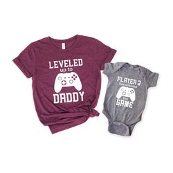 leveled up shirt,dad and son matching shirts shirt,new dad shirt,dad shirt,daddy shirt,father's day shirt,gift for dad