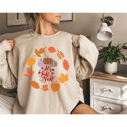 it's fall y'all sweatshirt, halloween sweatshirt, fall sweatshirt, fall leopard sweatshirt, fall time sweatshirt, cute t