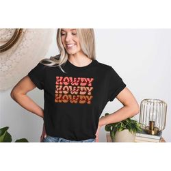 howdy retro christmas shirt, western xmas shirt, howdy christmas shirt, retro holiday shirt, ugly christmas shirt, merry