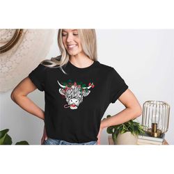 merry christmas heifers tee, cow christmas shirt, highland cow farm christmas shirt, christmas cow shirt, farmer cow ani