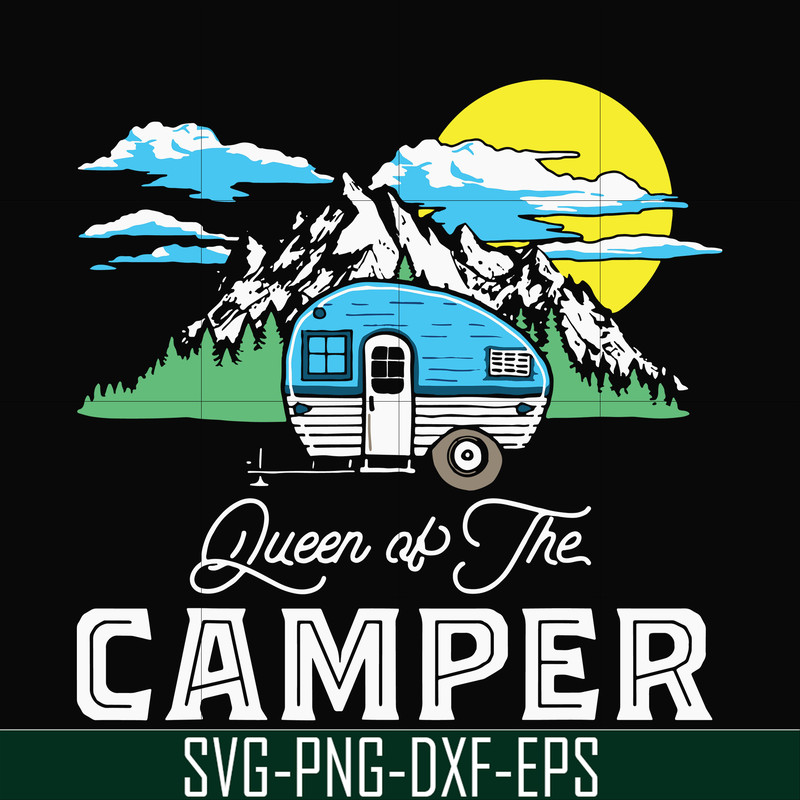 CMP021-Queen of the camper svg, png, dxf, eps digital file CMP021.jpg