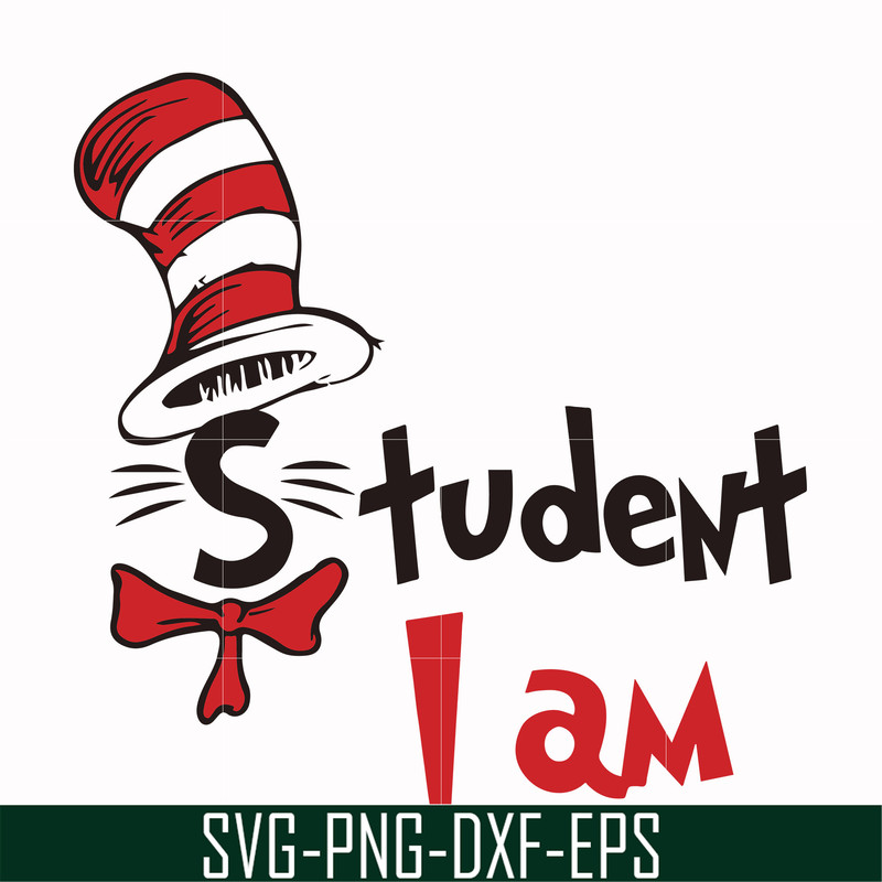 DR000129-Student I am svg, png, dxf, eps file DR000129.jpg