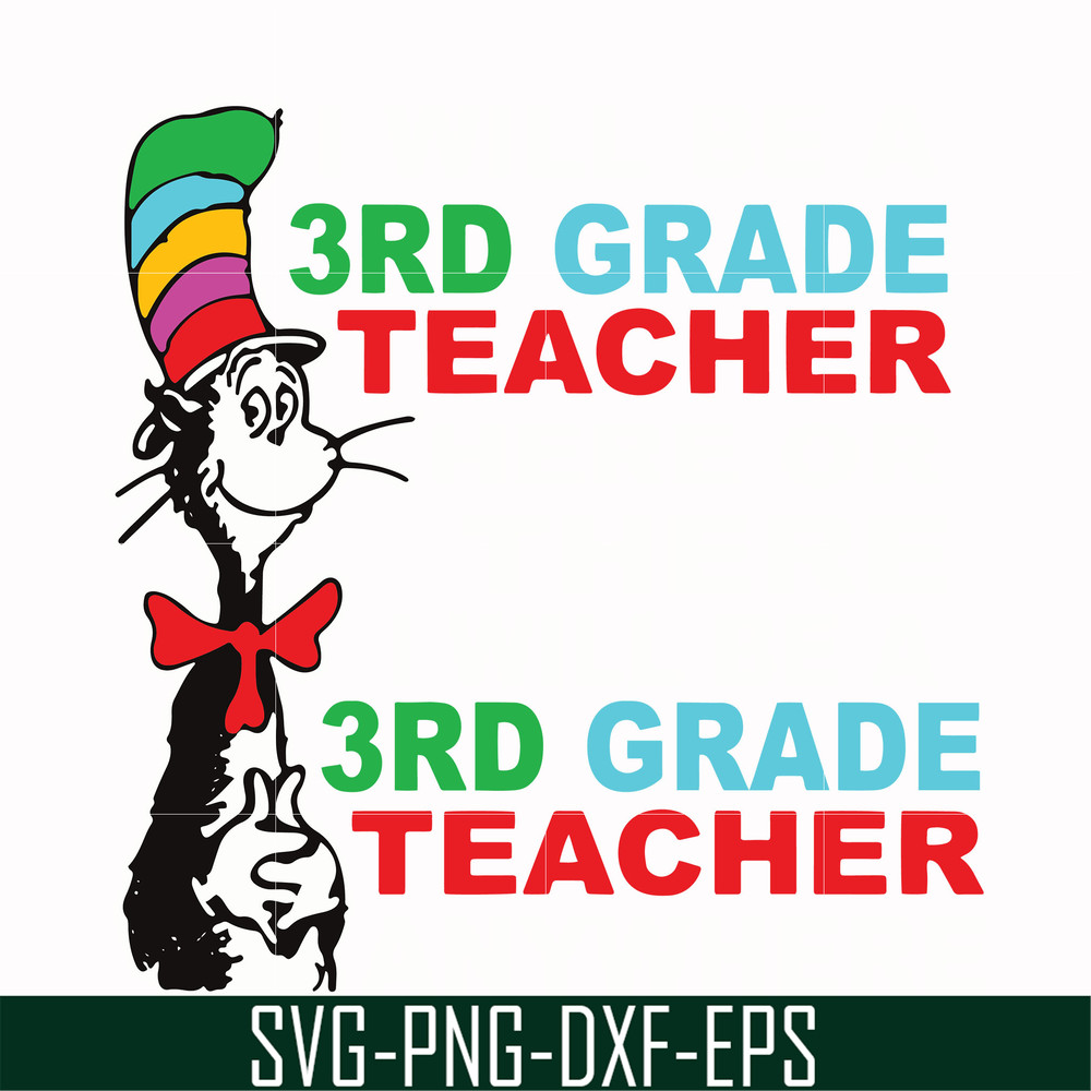 DR00033-3rd grade teacher svg, png, dxf, eps file DR00033.jpg