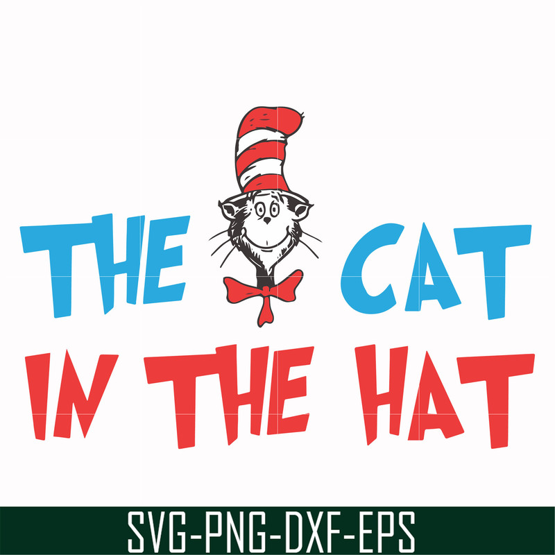 DR00052-The cat in the hat svg, png, dxf, eps file DR00052.jpg