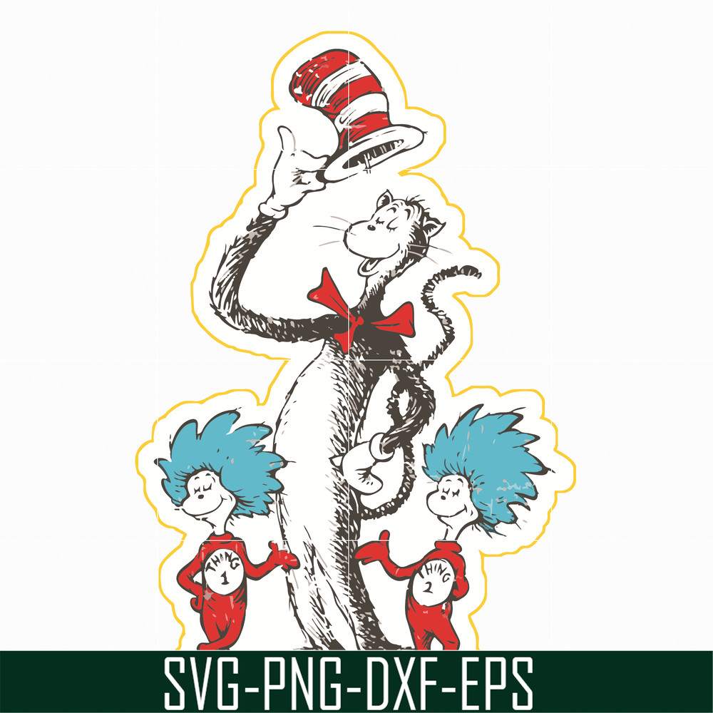 DR05012129-The Cat in the Hat svg, Cat and the thing svg, dr svg, png, dxf, eps file DR05012129.jpg