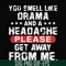 FN000102-You smell like drama and a headache please get away from me svg, png, dxf, eps file FN000102.jpg