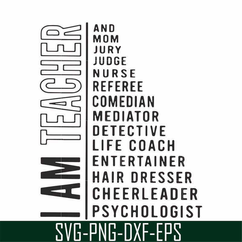 FN000161-I am teacher svg, png, dxf, eps file FN000161.jpg