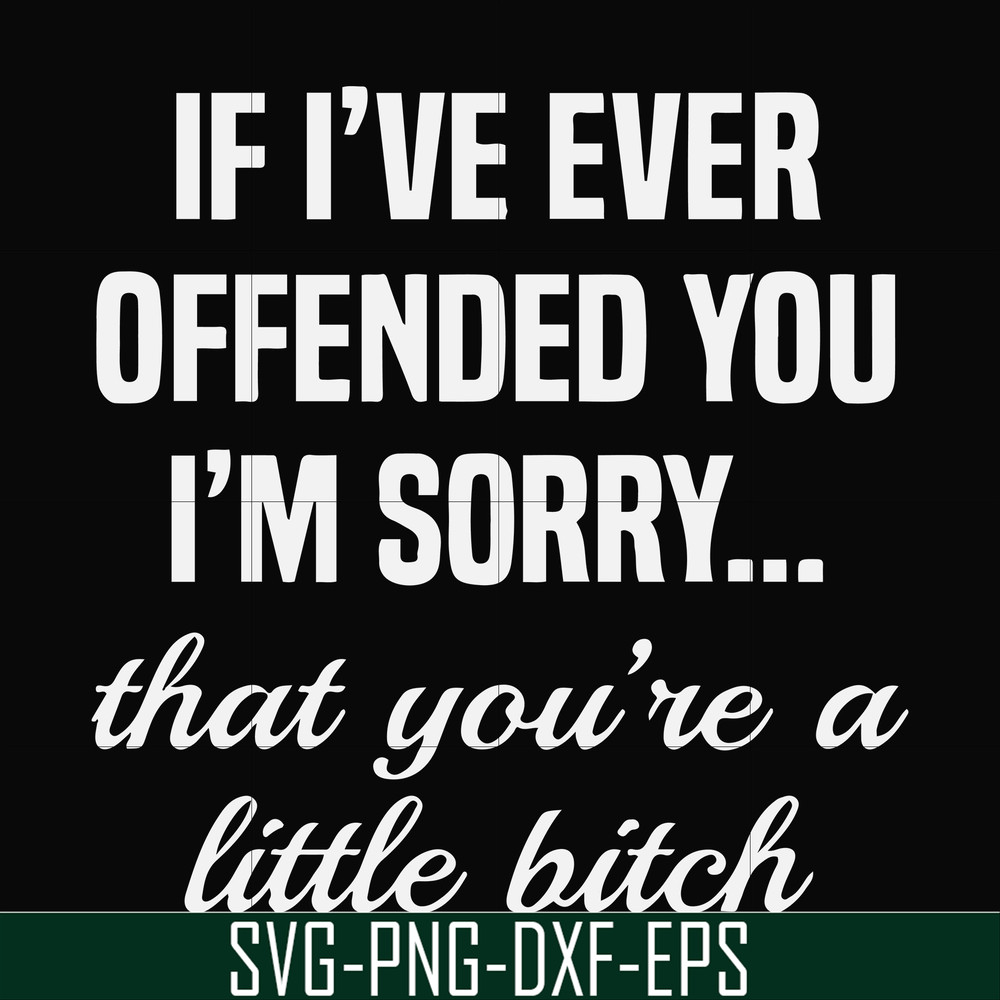 FN000505-If I've ever offended you I'm sorry that you're a little bitch svg, png, dxf, eps file FN000505.jpg