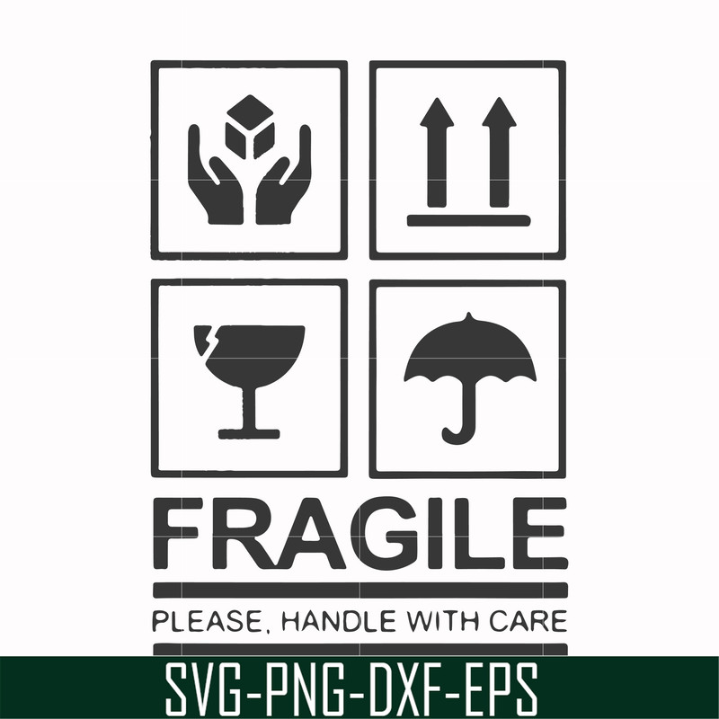FN000567-Fragile please handle with care svg, png, dxf, eps file FN000567.jpg