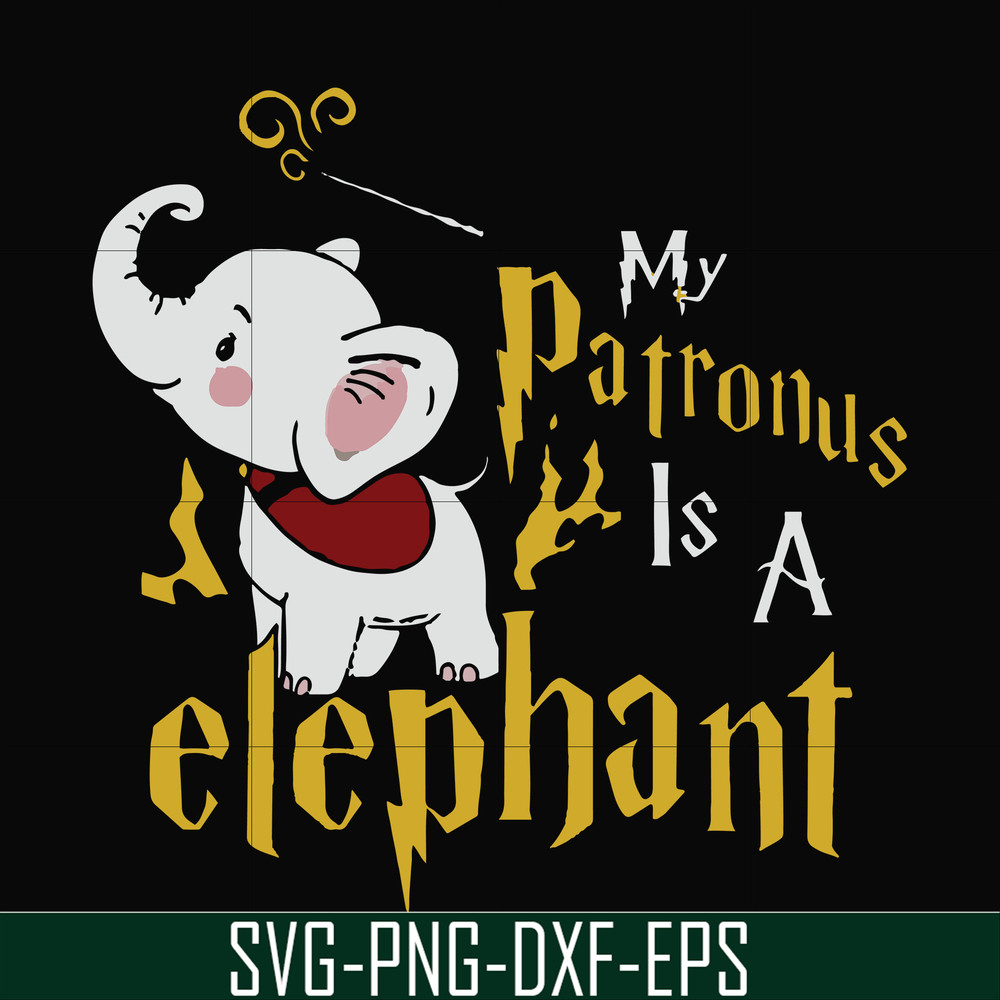 FN000572-My patronus is a elephant svg, png, dxf, eps file FN000572.jpg