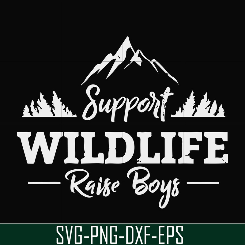 FN000674-Support wildlife raise boys svg, png, dxf, eps file FN000674.jpg