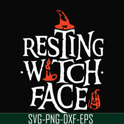 resting witch face svg, halloween svg, png, dxf, eps digital file hlw24072020