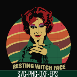 resting witch face svg, halloween svg, png, dxf, eps digital file hlw24072025