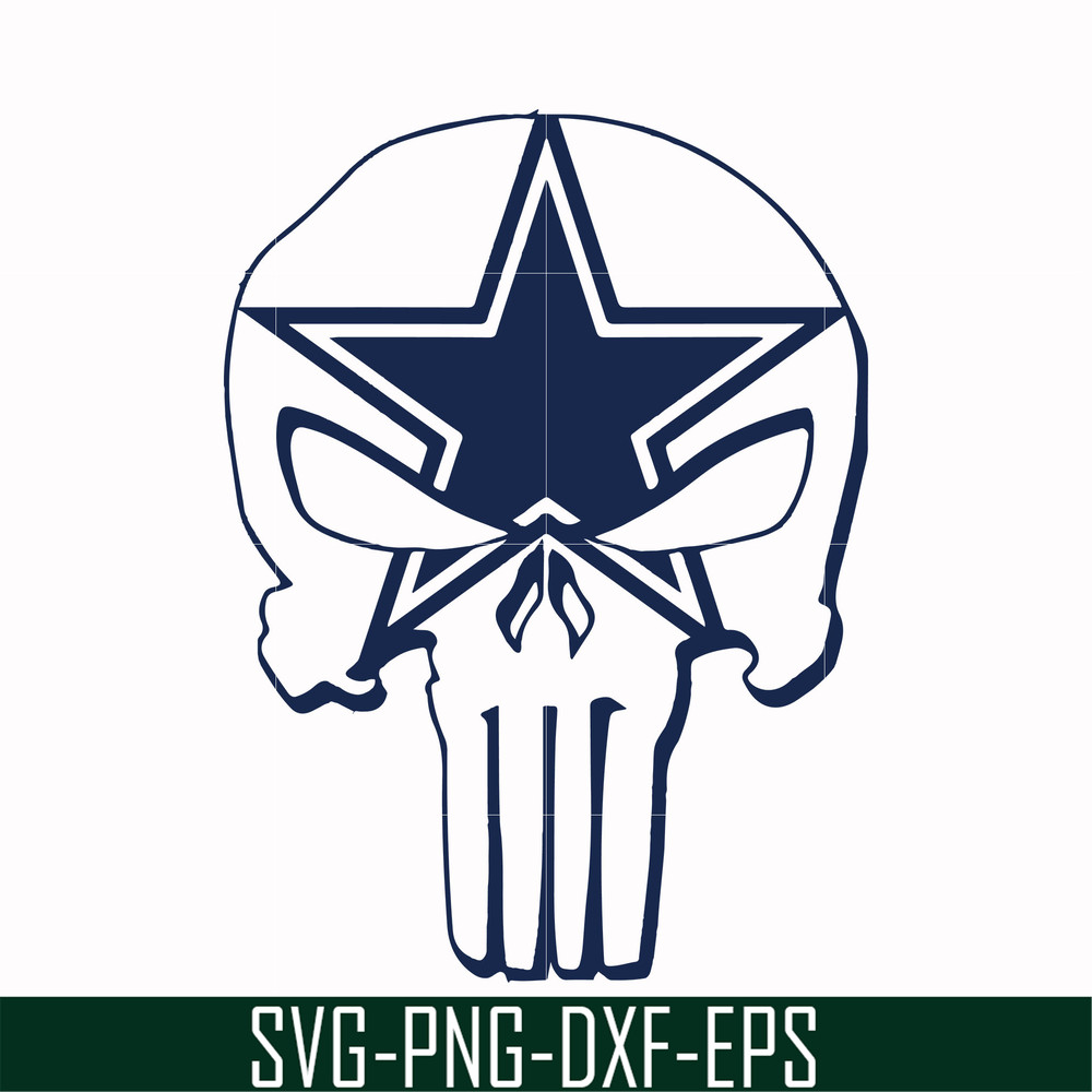 NFL000089-Skull Cowboys, svg, png, dxf, eps file NFL000089.jpg