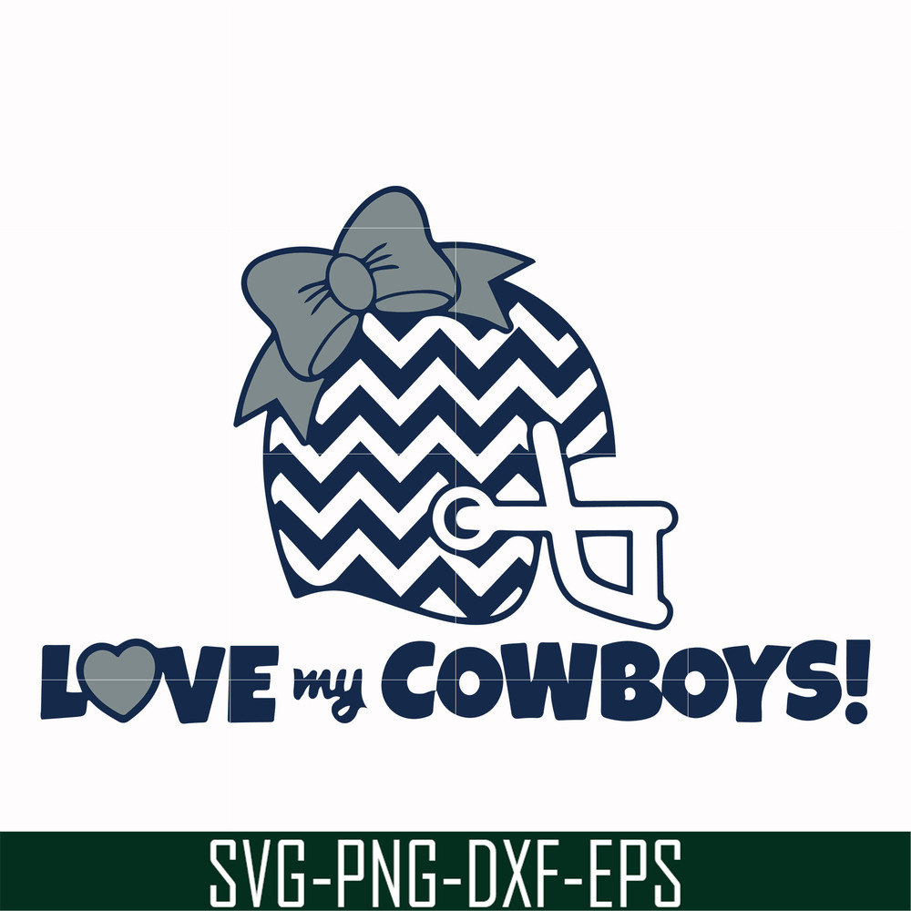 NFL000096-Love my Cowboys, svg, png, dxf, eps file NFL000096.jpg