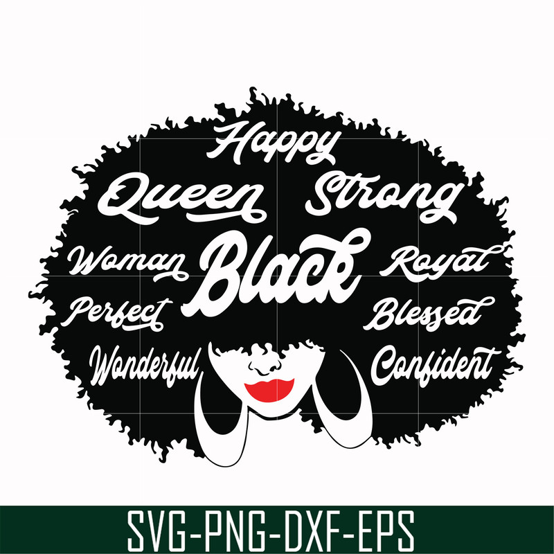 OTH00016-Happy Queen strong, woman perfect wondeful, royal blessed confident svg, png, dxf, eps file OTH00016.jpg