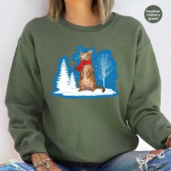 christmas gifts, cute cat long sleeve shirts, merry christmas gift, cat mom hoodies, cat youth sweatshirt, christmas gif