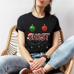 jingle belle chest funny christmas shirt - festive holiday apparel