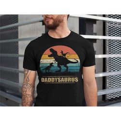 daddysaurus t-rex t-shirt dino fun fathers day t-shirt dads gift present shirt