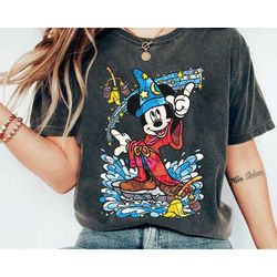 disney fantasia sorcerer mickey mouse magic wizard retro shirt, disney world shirt, disney comfort color bella canvas sh