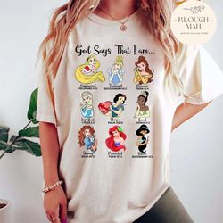 retro disney god says that i am princess shirt, princess shirt, disney shirt, disney belle, cinderella, tiana, rapunzel