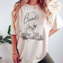 vintage disney bambi shirt, bambi reindeer floral shirt, bambi disney a life in the woods shirt, disney vintage shirt