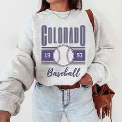 colorado baseball retro unisex sweatshirt, vintage preppy crewneck, aesthetic hoodie, cute modern women crew, throwback
