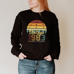 1983 Vintage Sweatshirt, 40th Birthday Gift, Best Of 1983 Sweatshirt, 1984 Birthday Sweatshirt, Hello Forty Sweatshirt,