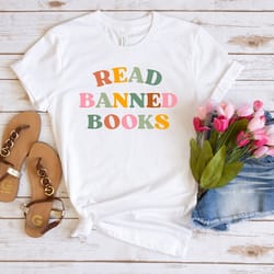 read banned books t-shirt, funny bookish tshirt, book lover shirt, book reader shirt, librarian gift, reading top shirt,