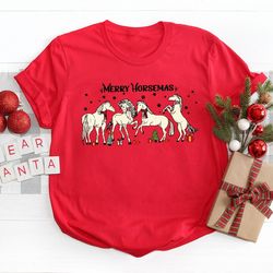 Christmas Horse Shirt, Merry Farmer Christmas Tee, Funny Christmas Horse Shirt, Horse Lover T-shirt, Funny Horse Shirt,