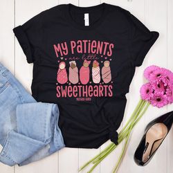 my patients are little sweethearts t-shirt, mother baby nurse shirt, mother baby valentine shirt, mbu valentine's day