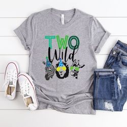 two wild shirt, party animal shirt, second birthday shirt, safari animals jungle shirt, zoo shirt
