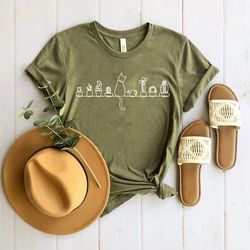 cats and plants shirt, plant lady, plant lover, gardener shirt, shirts for cat lover, succulent plants shirt